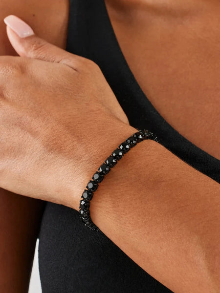 Fekete Tennis Karkötő