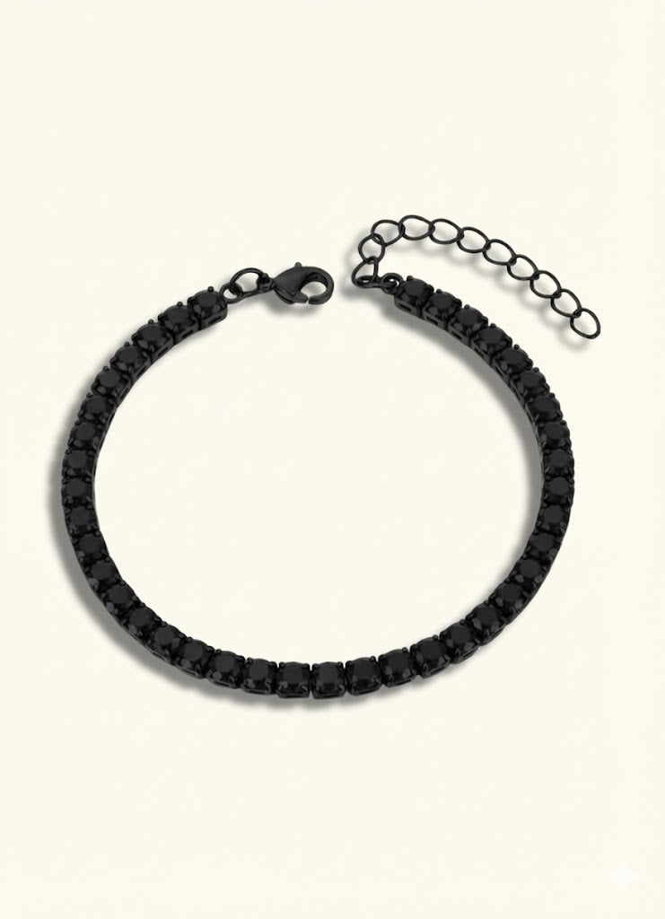 Fekete Tennis Karkötő